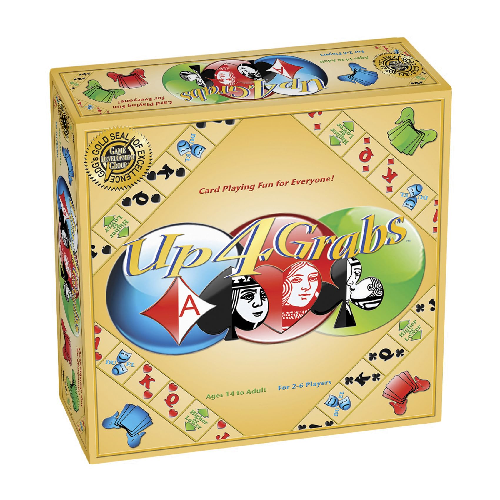 Up 4 Grabs - The Wild Card-Playing Board Game Packed with Twists and Turns - Classic Family & Adult Game Night Fun