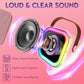 Karaoke Machine for Kids Adults, Portable Mini Bluetooth Speaker with 2 Wireless Microphones, LED Lights, Singing System for Family Home Party, Voice