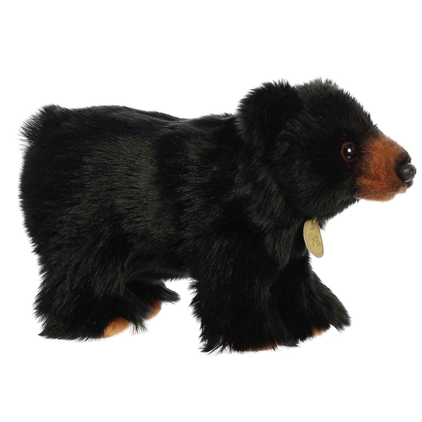Aurora® Adorable Miyoni® Tots Black Bear Cub Stuffed Animal - Lifelike Details Make a Cherished Companion - Perfect for Decorating Bedrooms or