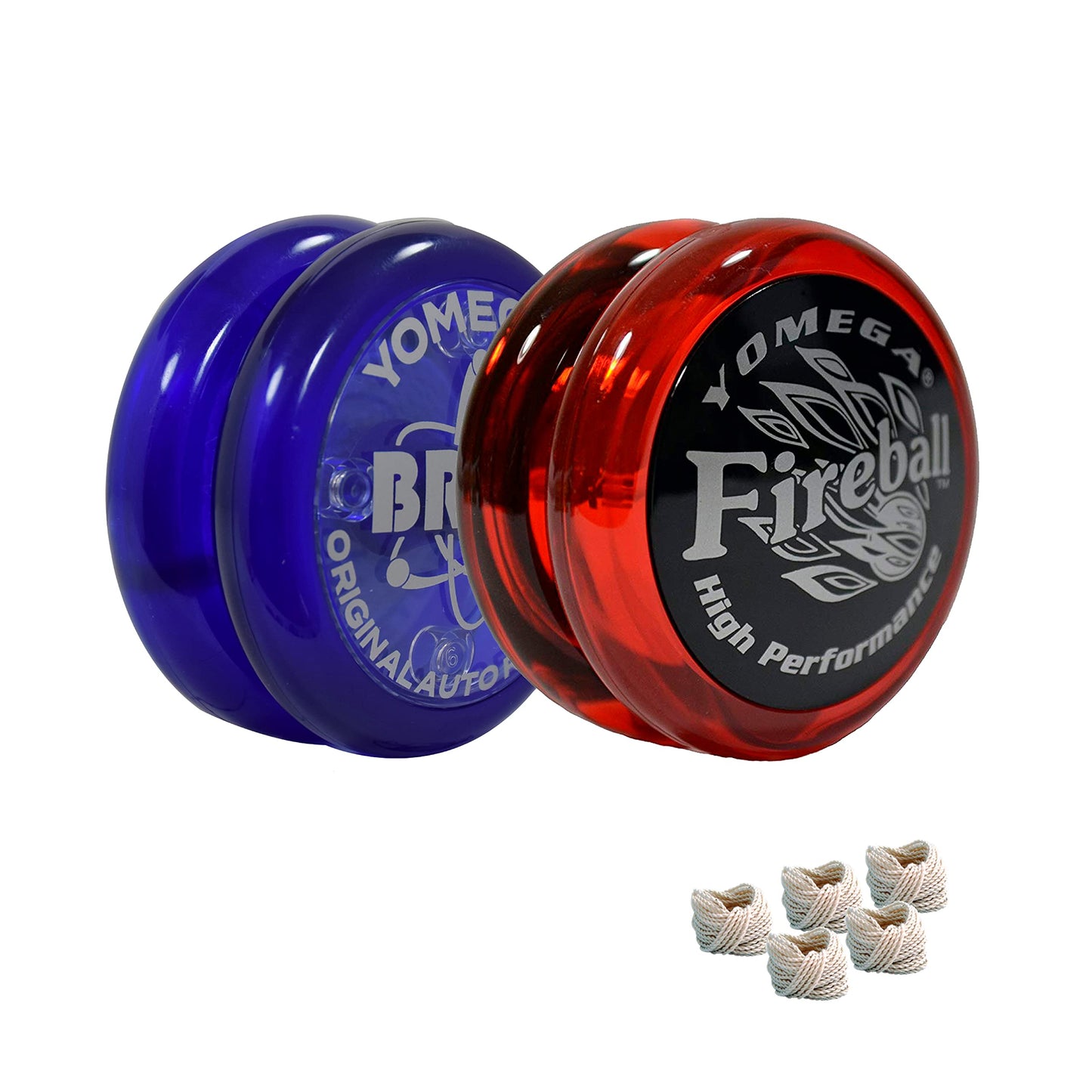 Yomega 2 Legendary Spinners The Original Yoyo with A Brain and Fireball Transaxle Yo-Yo for All Level String Trick Play + 5 Extra Strings (Fireball