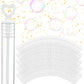 Wedding Bubbles Bulk - White Heart Top Wands (100 Count) Individual Mini Bubble Wand Favors for Weddings, Celebration Party Favor for Guests - Stock