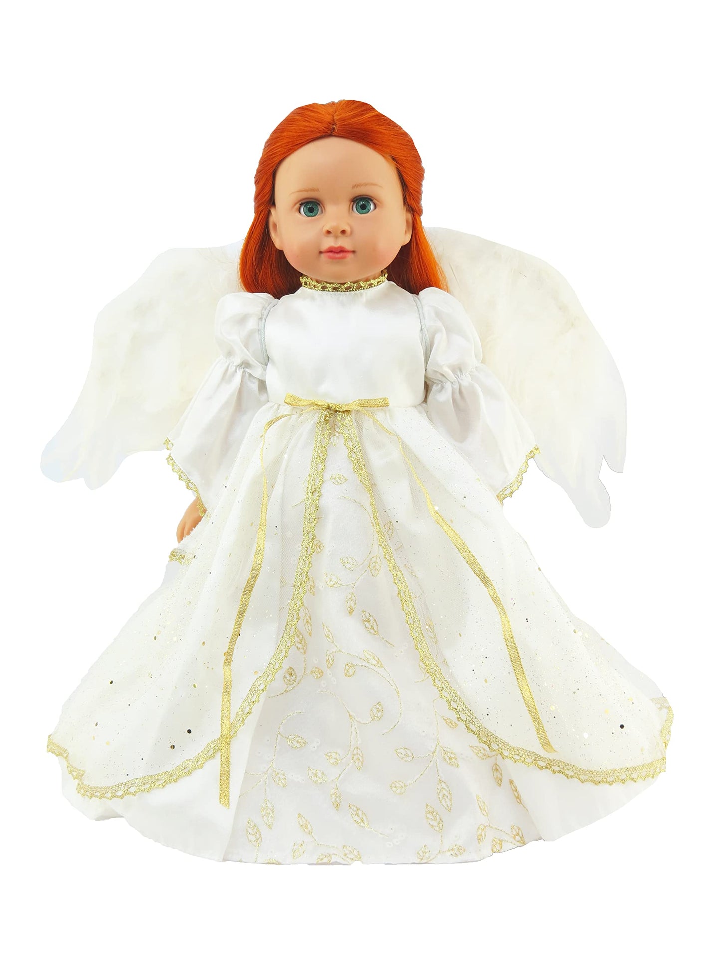American Fashion World Gold and White Angel Outfit for 18-Inch Dolls | Premium Quality & Trendy Design | Dolls Clothes for Popular Brands
