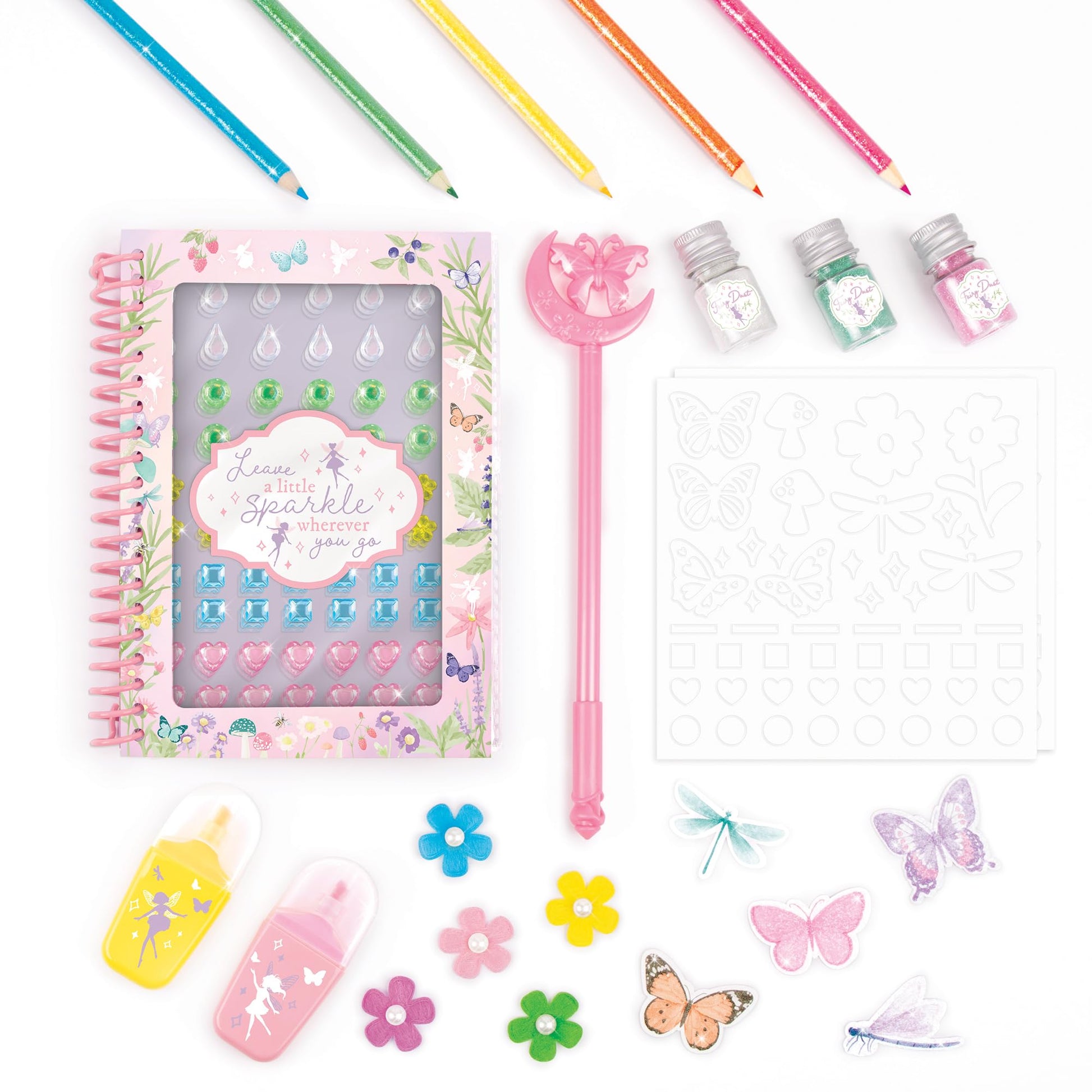 Make It Real 3C4G: Fairy Garden Novelty Sketching Set - 24 pcs, Create Crafts & 3D Artworks, Mixed Media Set, Tweens, Girls & Kids Ages 8+, Three