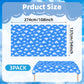 Temicle 3-Pack 54 x 108 Inch Cartoon Sky Tablecloths - Blue Sky and Cloud Disposable Plastic Covers for Kids Birthday, Baby Shower, and Party Supplies