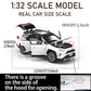 ERBADIHAGO Model Car 1/32 Toy Car Alloy Diecast Collectible Model with Light and Sound Toy Vehicle for Boys Kids Toddler Gift White Car