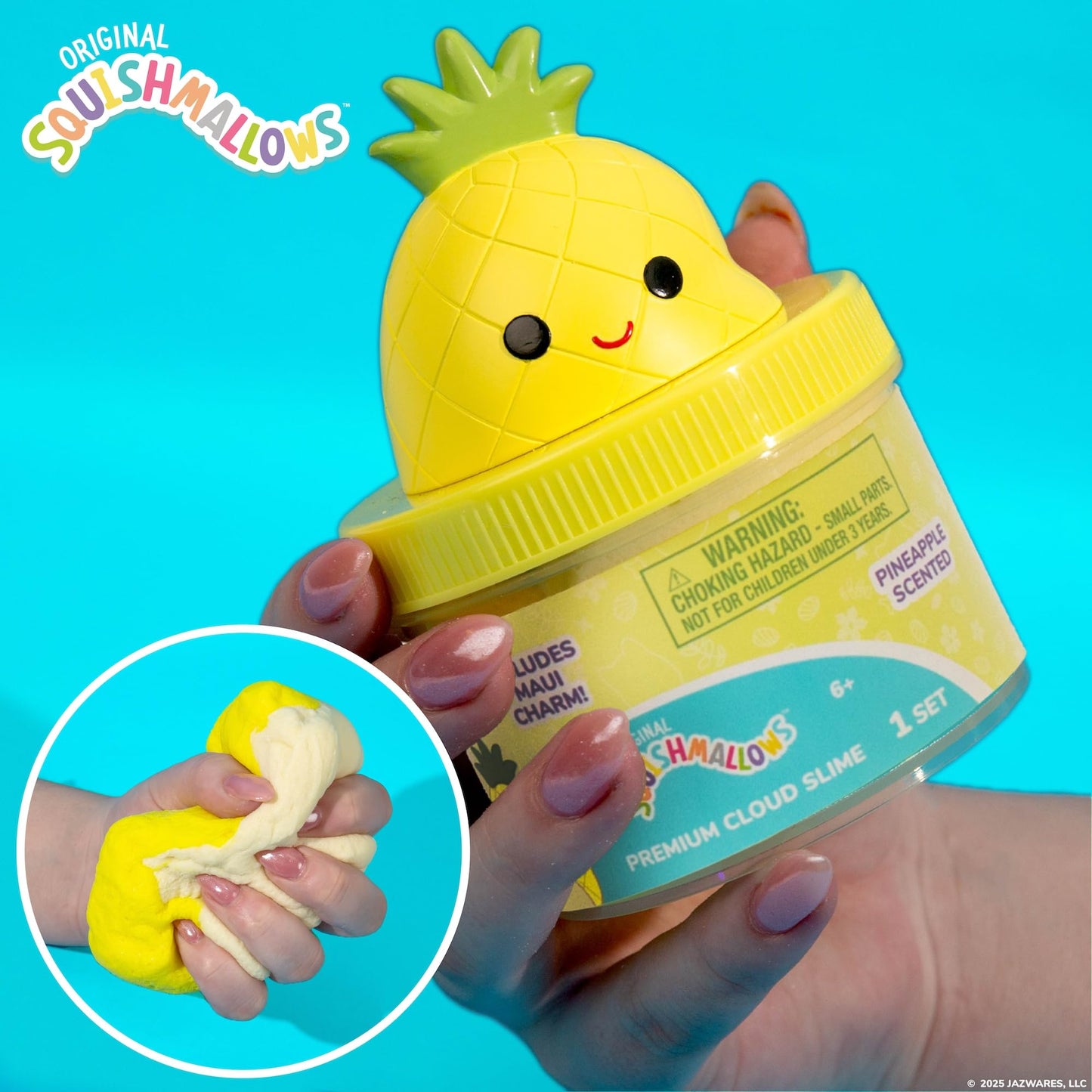 Original Squishmallows Scented Slime Jar, Pineapple, Maui