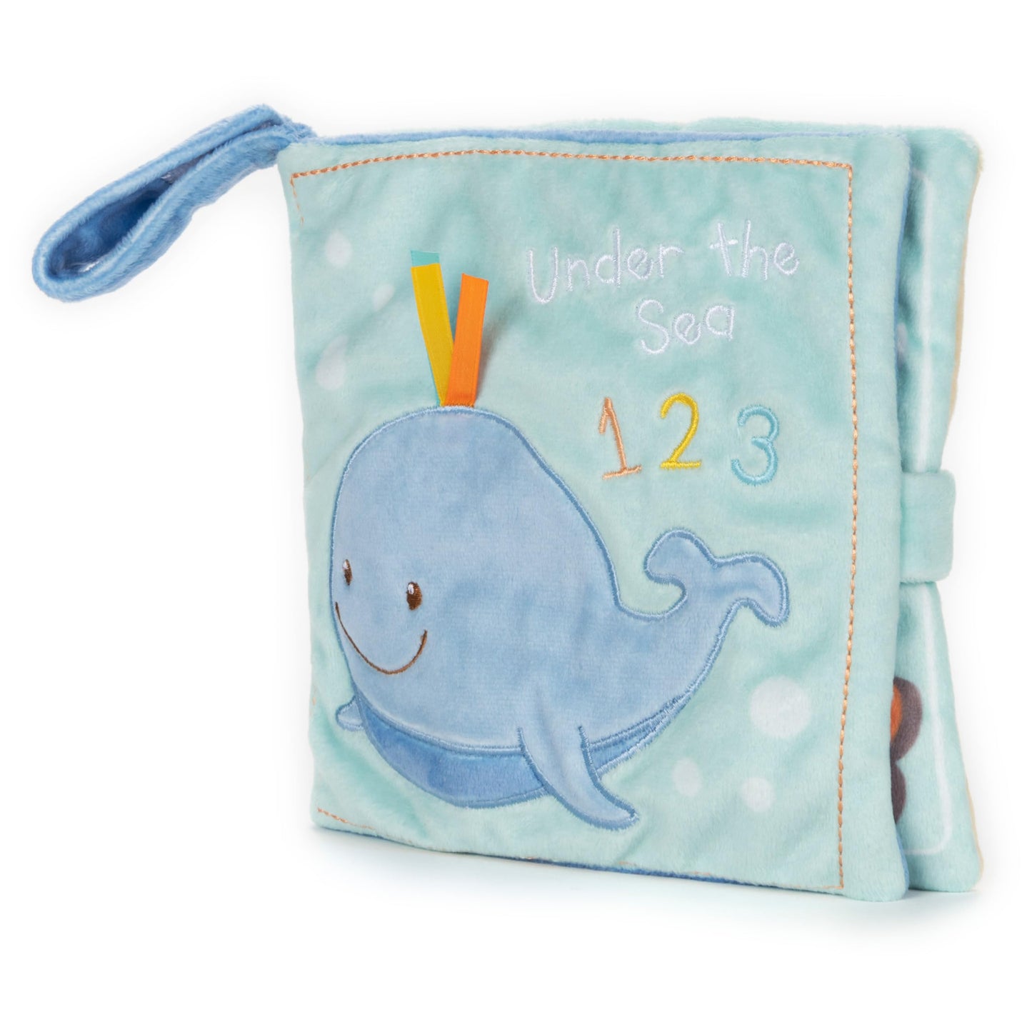 GUND Baby Sleepy Seas 123 Whale Soft Book Plush Stuffed Sensory Stimulating Toy, 8"