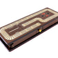 House of Cribbage - Continuous Cribbage Board/Box Inlaid in Wenge Wood/Maple : 4 Track - Cards & Pegs Storage Drawer with Score Marking Fields