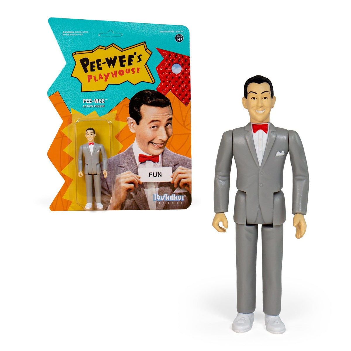 Super7 Pee Wee's Playhouse: Pee Wee Reaction Figure, Multicolor