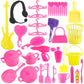 JANYUN Total 114pcs -16 Pack Doll Clothes Party Gown Outfits Set for Doll+ 98pcs Girl Dolls Dresses Accessories Shoes Bags Necklace Mirror Hanger