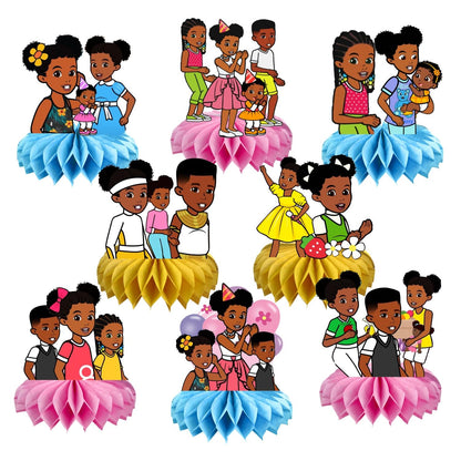 8Pcs Gracies Table Centerpiece Birthday Party Supplies Double Side Table Decorations for Kids Party Decorations