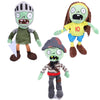 JHESAO 3 PCS Plants and Zombies Plush Zombies Sets Toy Captain Zombie, 1 2 Stuffed Soft Knight Zombie Doll, PVZ Plushies Figure Doll New