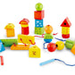 Hape String Shapes Wooden Toy Blocks in 32 Pieces, 3+ Years, Water Based Paint, String