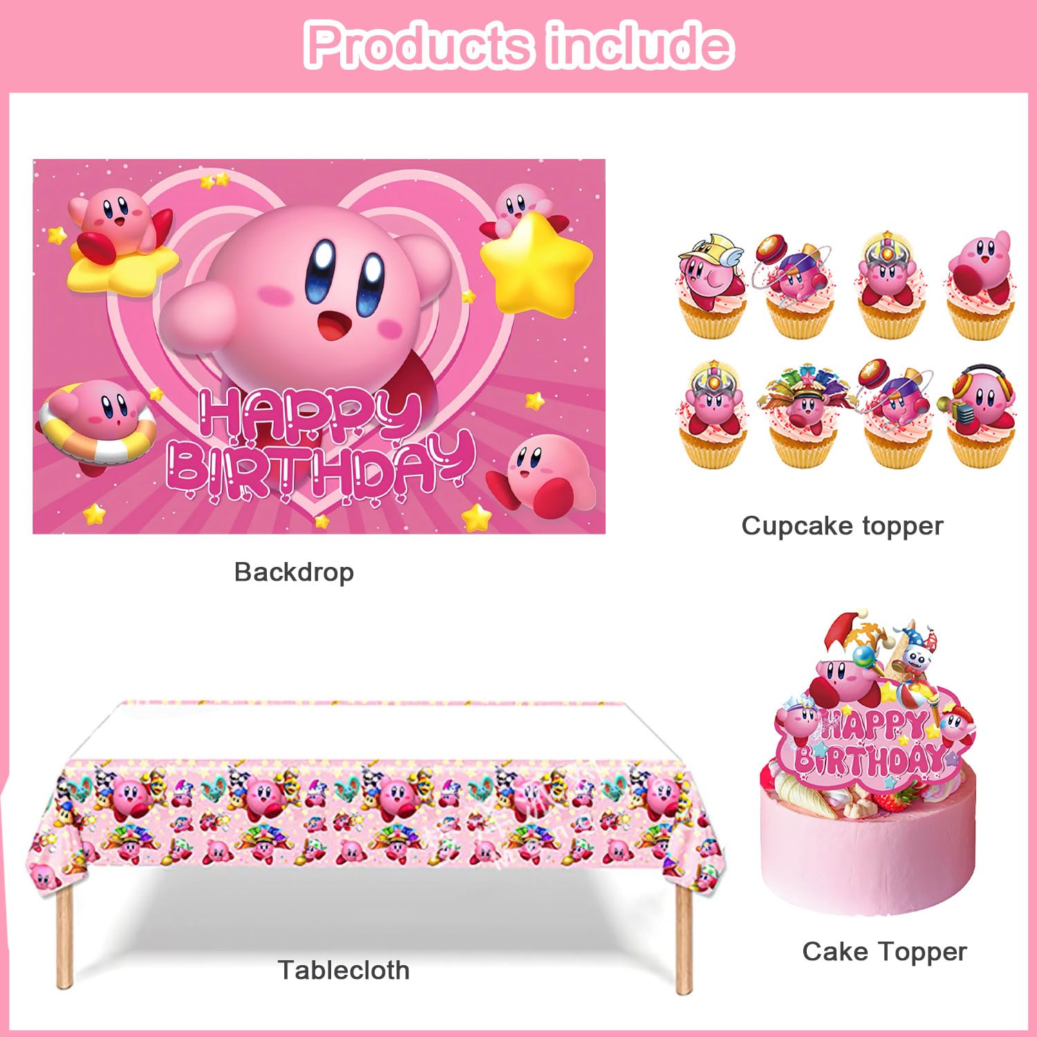 karg ?????????? ???????? Birthday Party Supplies Favors for Boys Kids Super Star Birthday Party Decorations Including Tableware Backdrop Cake Cupcake Toppers