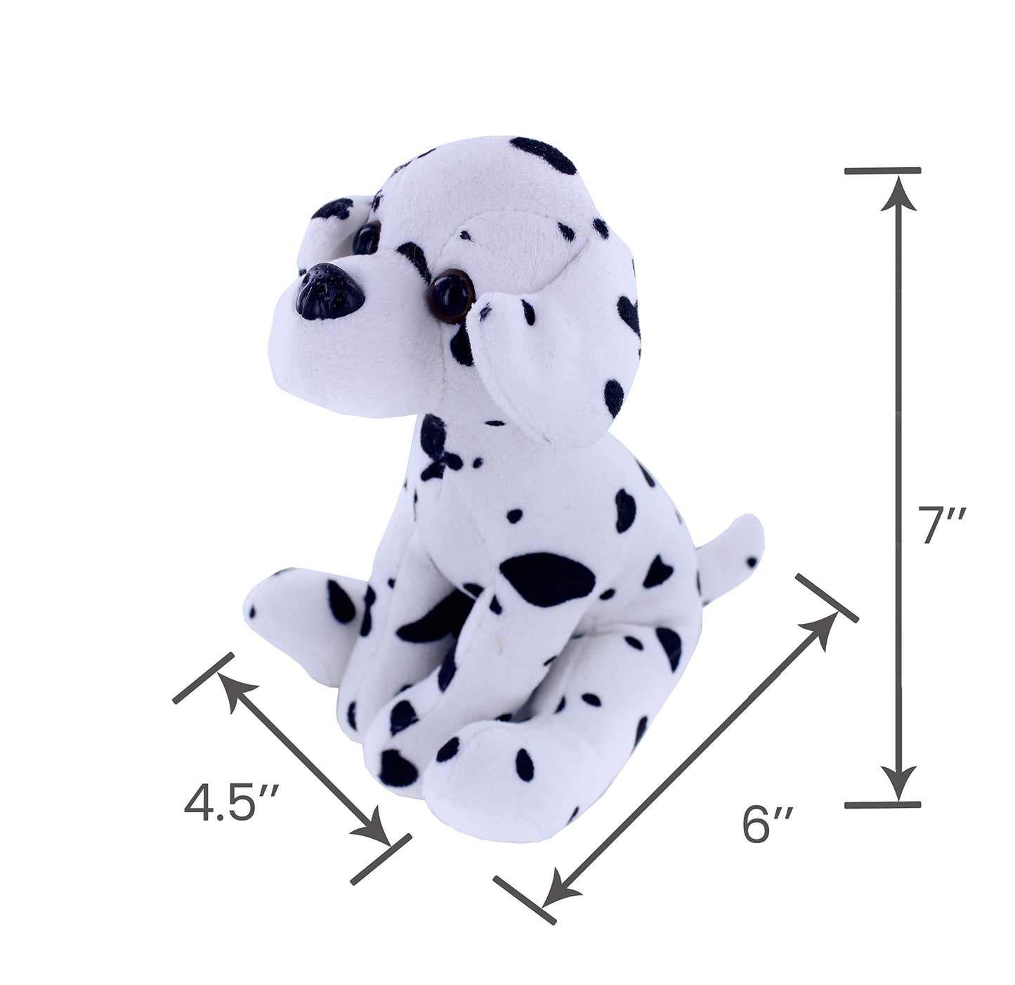 Plushland Pawpal Paw Pal Stuffed Animal Teddy Bear Toys Puppy Dog 8", Birthday Holiday Halloween Christmas Bone Best Friend (Dalmatian)