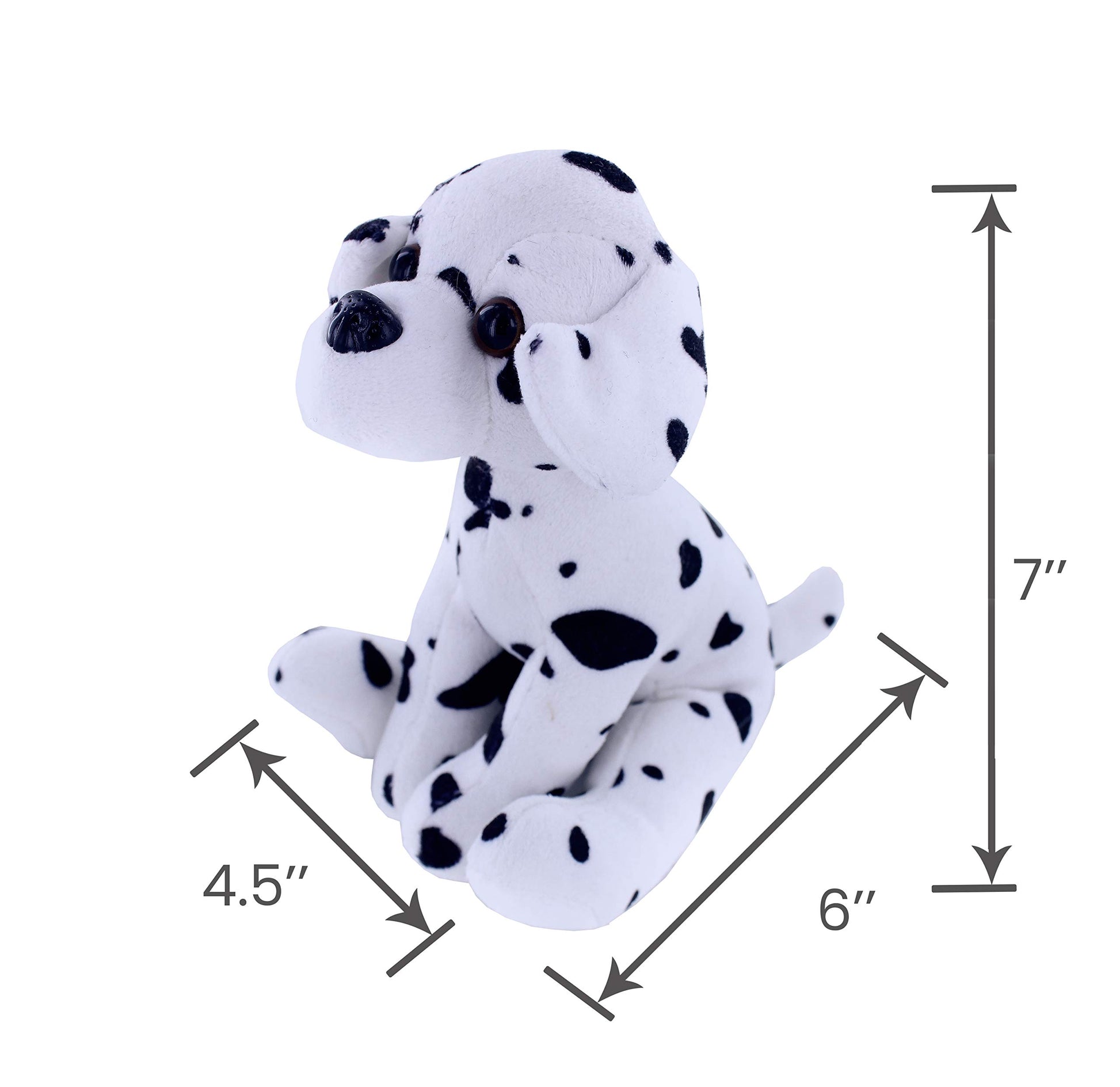 Plushland Pawpal Paw Pal Stuffed Animal Teddy Bear Toys Puppy Dog 8", Birthday Holiday Halloween Christmas Bone Best Friend (Dalmatian)