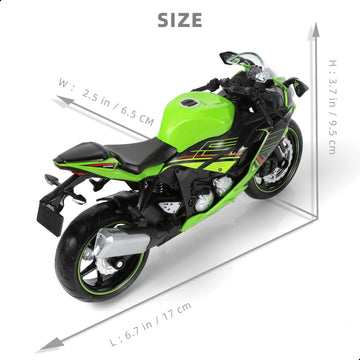 Risopen 1:12 Motorcycle Model Toy for Kawasaki Ninja ZX-6R Metal Die-cast with Plastic Motorcycle Model Mini Moto Gift for Adult
