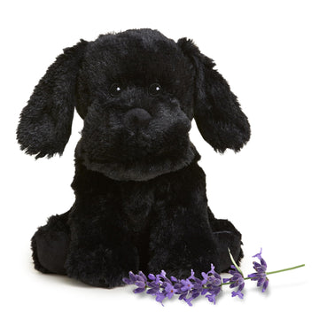 warmies Microwavable Stuffed Animal, Black Labrador - Heatable for Soothing Warmth - Chillable Lab Dog Plush for Cooling Relief - Lavender-Scented