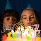 Chewarelly 12 Pack Multi Styles Birthday Cake Topper Set, Acrylic Cake Bunting Decor Birthday Cake Picks Party Decorations Supplies(Gold)