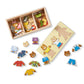 Melissa & Doug Wooden Bear Family Dress-Up Puzzle, 45 Pieces Mix and Match Outfits, Sorting & Matching Toy with Storage Case, Educational Puzzle for