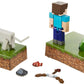 Mattel Minecraft Scaredy Creeper Story Pack with Figures, Weapons, Accessories & Papercraft Environment Blocks, Complete Battle & Action Play in