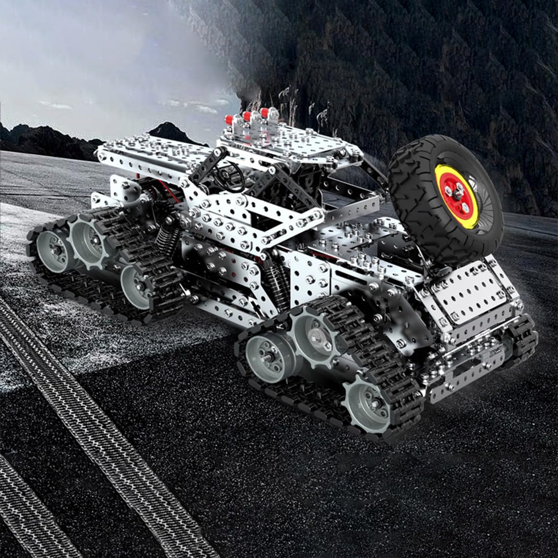 DERELOAS RC Off-Road Car Kit for Adults -3D Metal Puzzles Truck Car Kit with Remote Control, Mechanical Truck Rc Car Model Kit, Crafts for Adults