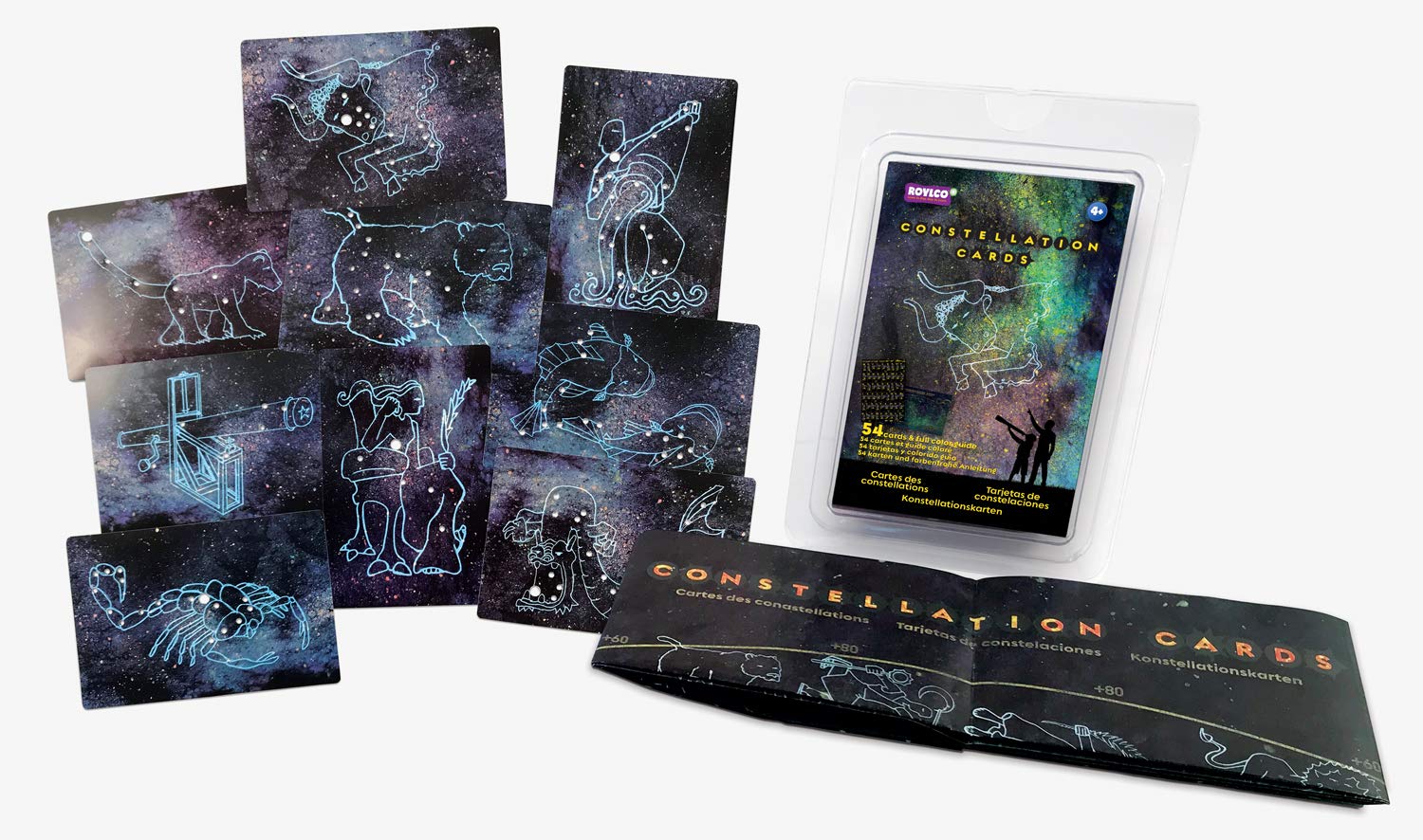 Roylco Astronomical Constellation Cards, Light Table Activity, STEM Educational Flashcards, Large and Easy to use, Sturdy, Water Resistant, Quality