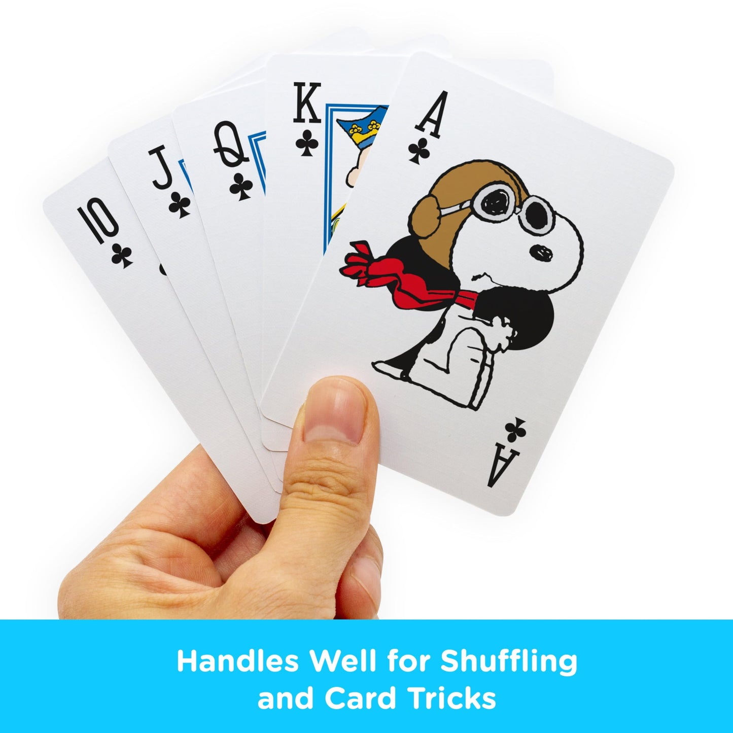 AQUARIUS Peanuts Cast Playing Cards Standard Size - Themed Novelty Deck with 52 Unique Comic Strip Designs - Collectible Merchandise Gift for Teens