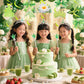 16PCS Cute Cartoon Frog Birthday Party Supplier Hanging Swirls, Green Party Decorations Streamers