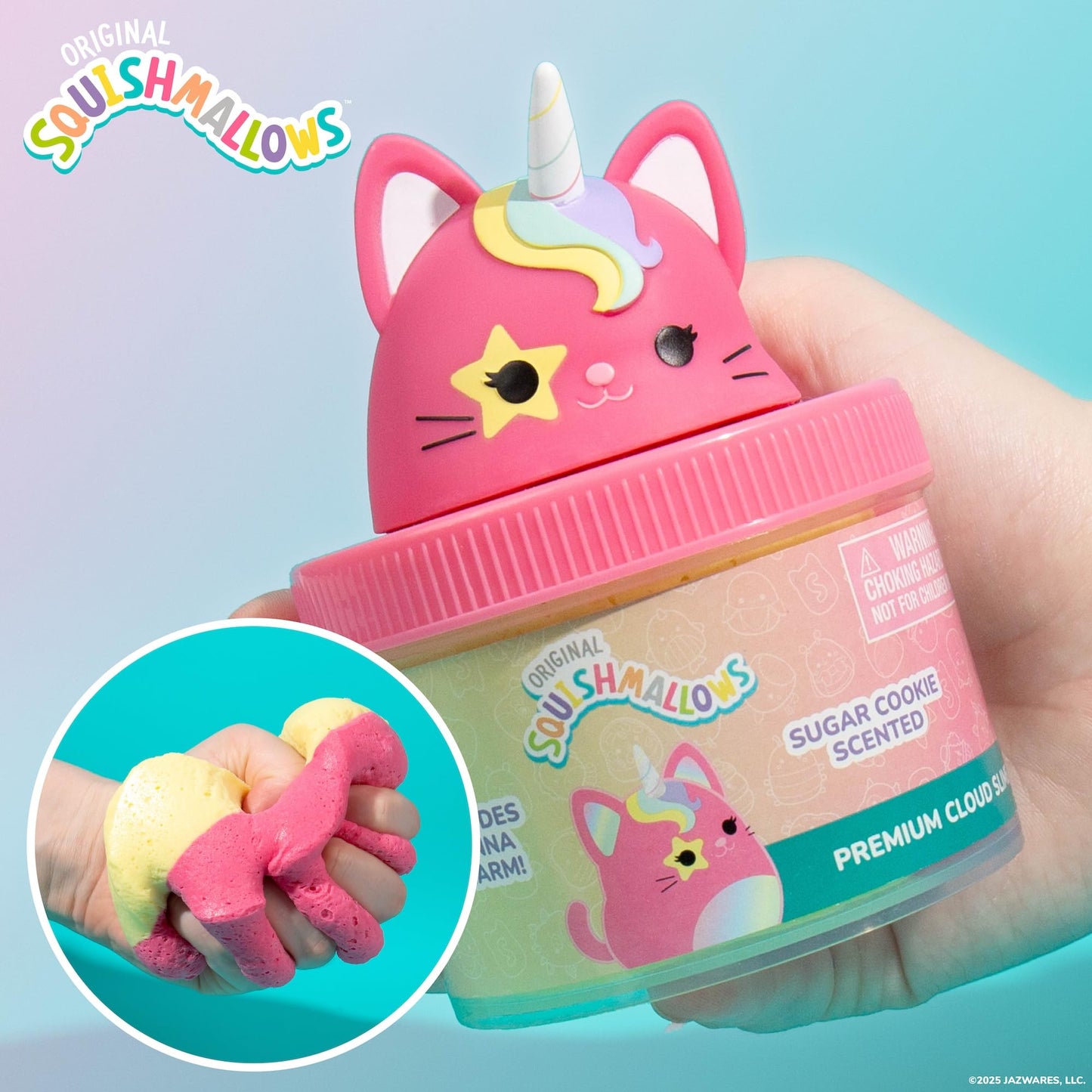 Original Squishmallows Scented Slime Jar, Sugar Cookie, Sienna the Caticorn