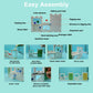 EXBEPE Large Sand Ant Farm Castle,Ant Habitat Ecosystem to Study Ant Colony Behavior Science Educational Kit for Kids
