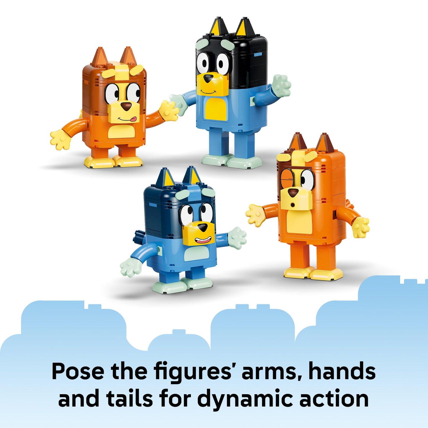 LEGO Bluey Brick-Built Bluey Family - Building Toy for Girls & Boys, Ages 5+ - Figures for Play or Display - Kids Bedroom or Desk Decor - Gift