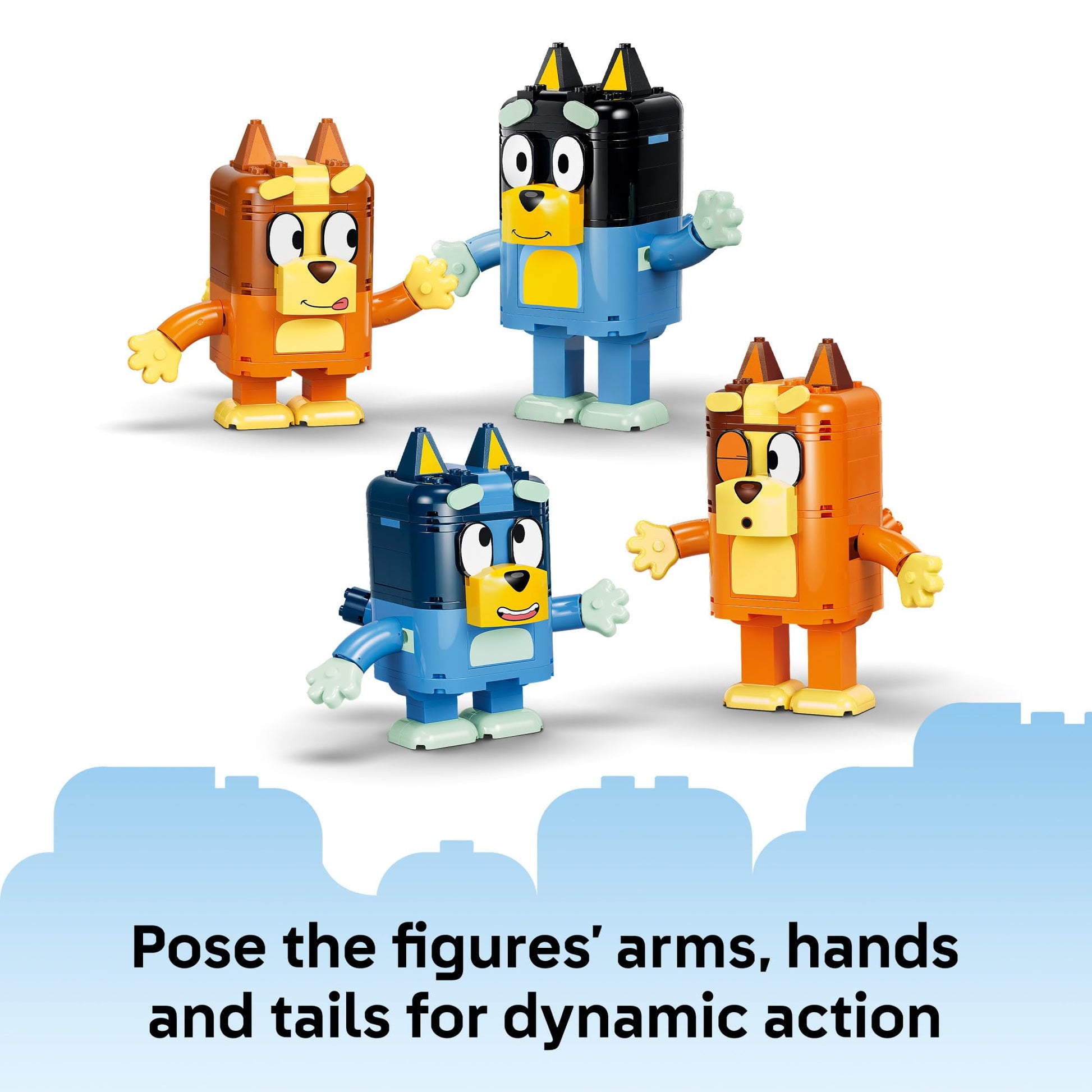 LEGO Bluey Brick-Built Bluey Family - Building Toy for Girls & Boys, Ages 5+ - Figures for Play or Display - Kids Bedroom or Desk Decor - Gift