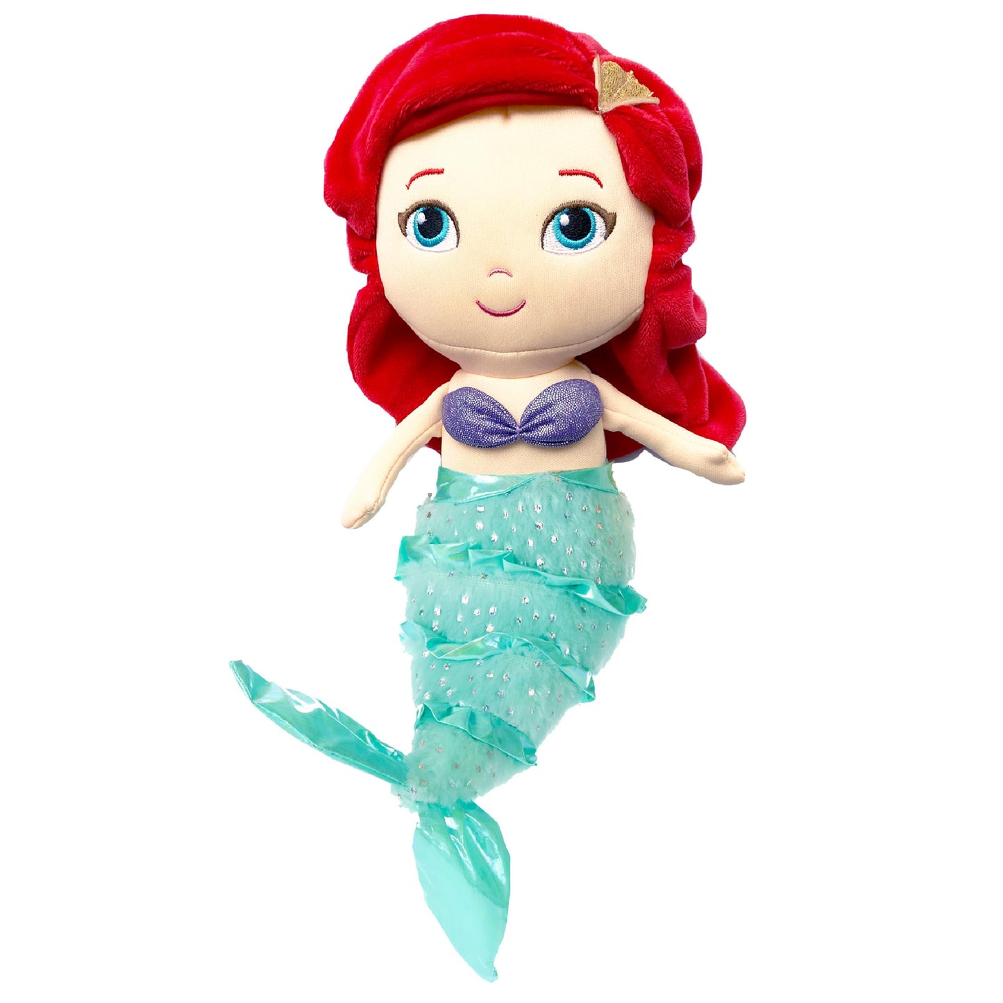 Kids Preferred Disney Baby - Ariel 12" Plush Doll with Musical Sounds - The Little Mermaid Collectable Stuffed Animal for Babies, Toddlers and Kids