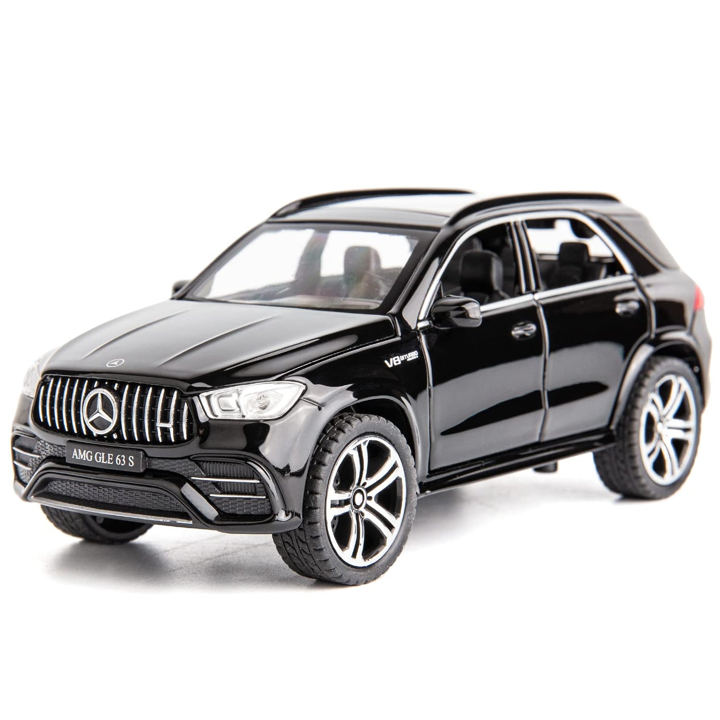 WAKAKAC 1/32 Scale AMG GLE 63S SUV Toy Car, Alloy Diecast Collectible Pull Back Car Model with Light and Sound Toy Vehicles for Adults Boys Girls Gift