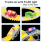 FancyWhoop Tracks Cars Replacement Only - Light Up Magic Cars for Tracks Compatible with Glow in The Dark Toy Cars with 5 LED Flashing Lights for Most