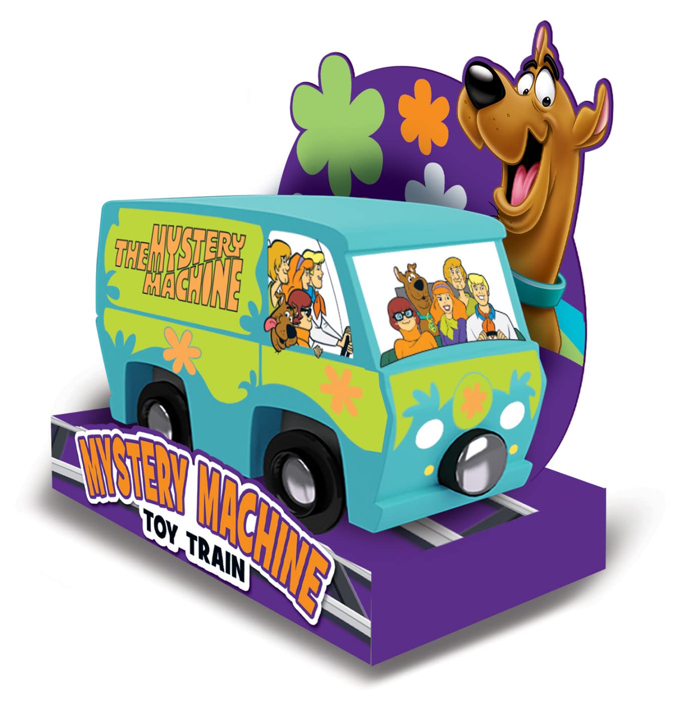 MasterPieces Scooby Doo Mystery Machine Wooden Train Engine - Magnetic, Officially Licensed - Toddler