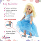 Emily Rose 18 Inch Doll Clothes - 2PC Blue Princess Ball Gown with Glittery Shoes | 18" Doll Costume | Compatible with American Girl and My Life As