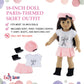 Emily Rose 18" Doll Paris Fashion Bundle - 7-Piece Chic Travel Outfit Set with Coat, Beret Hats, Graphic Tee & Ankle Boots - Gift Boxed French Style