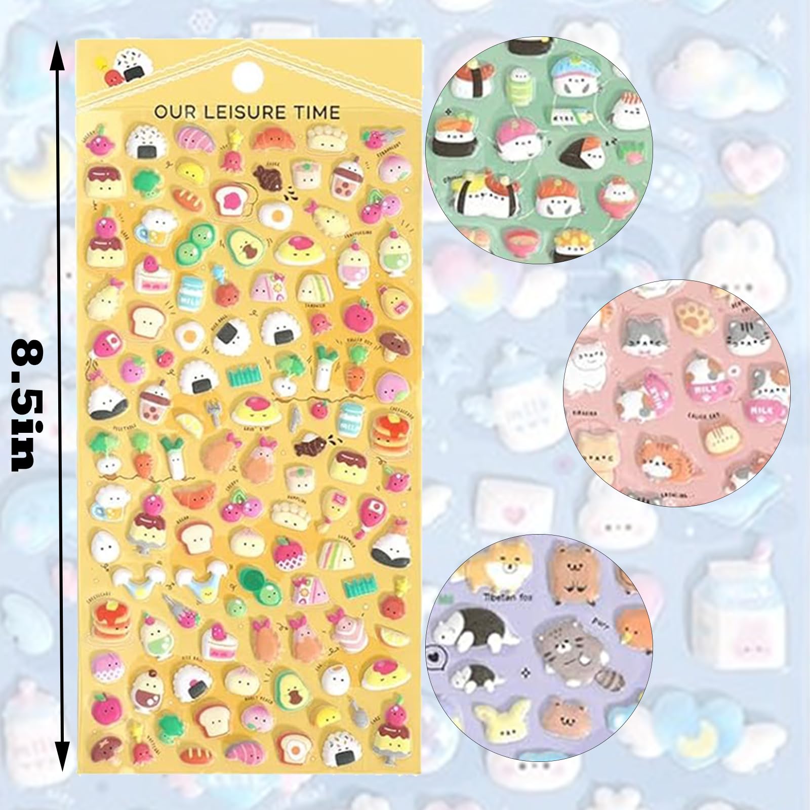 Cute Mini Puffy Stickers 600?, 3D Tiny Micro Bulk Sticker Set for Kids Girls and Adults for Rewards for Phone Cases, otebook, Scrapbooking
