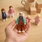 Sing2sky 7PCS Wooden Dollhouse Dolls for Playing House Gifts for Children, Wood, Articulated Pretend Play Figures, Smooth Splinter-Free Wood