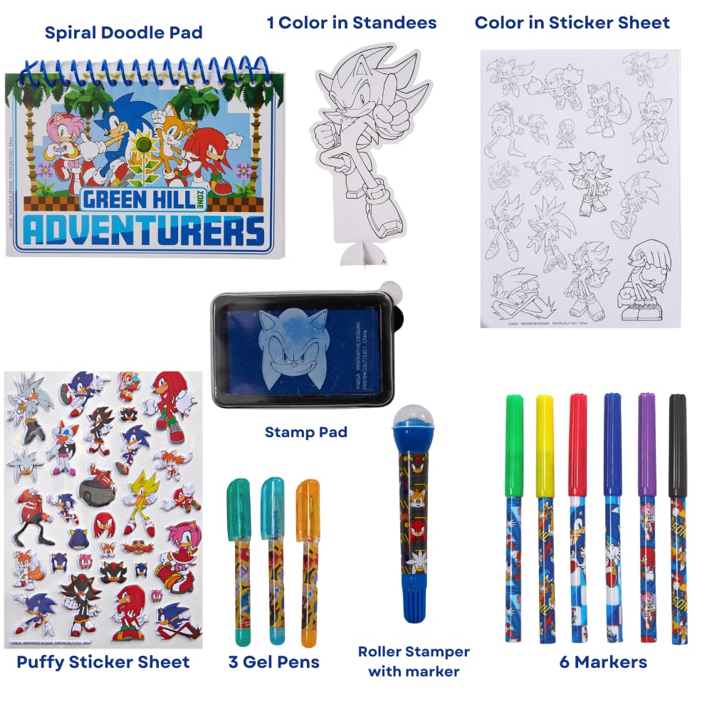 Sonic the Hedgehog Coloring & Sticker Activity Set with Carrying Case