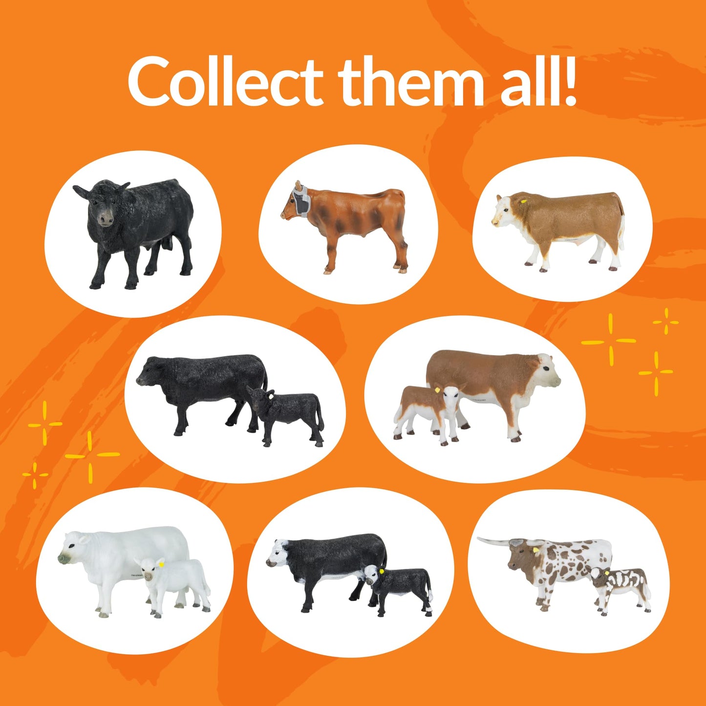 Big Country Toys Angus Cow & Calf - 1:20 Scale - Hand Painted - Farm Toys - Farm Animals