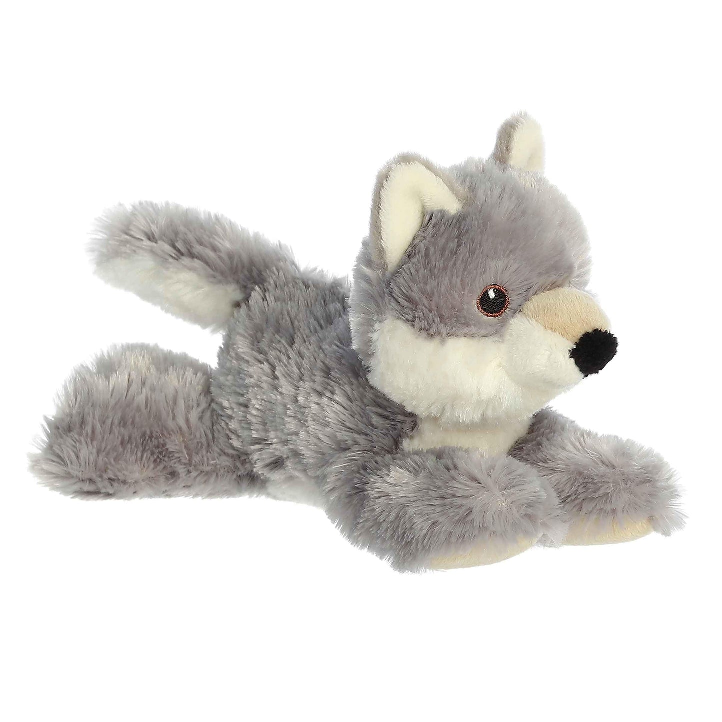Aurora® Responsibly Made Eco Nation™ Eco Softies™ Wolf Stuffed Animal - Ideal for Playtime Adventures - Perfect for Birthdays or Just Because - Gray 9