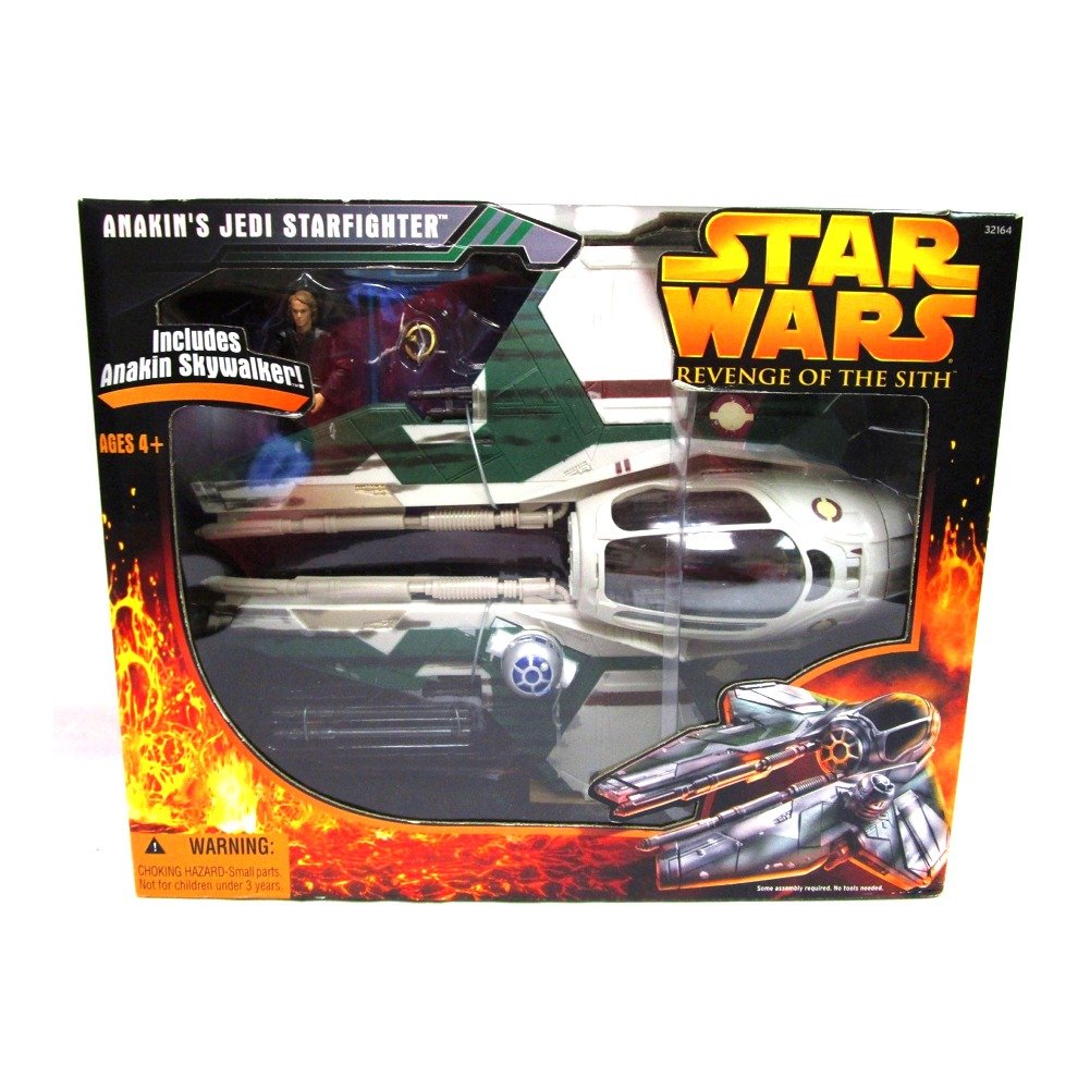 Star Wars Anakin's Jedi Starfighter Green ROTS with Action Figure