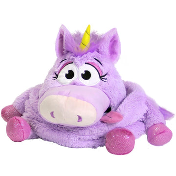 Happy Nappers Tummy Stuffers Unicorn Storage Plush for Blankets and Toys