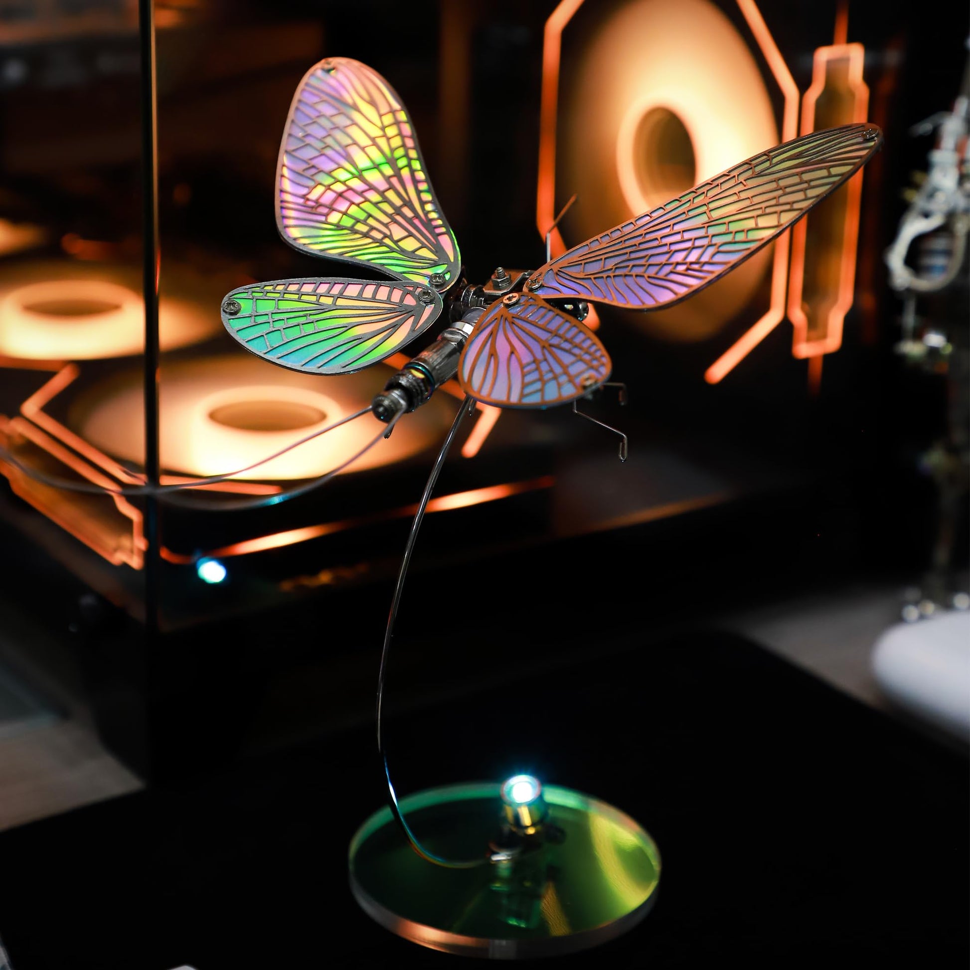 Arcynix Mostarle Mayfly 3D Metal Puzzle Kit, 126 Pieces Magnetic DIY Cyberpunk Insect Model, Mechanical Sculpture for Adults and Teens 14+, Collectors