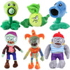 6 PCS Plants and Zombies Plush Plants Zombies Sets Toy Bonk Choy, 1 2 Stuffed Soft New Pirate Doll Jester Plushies, Green Peashooter PVZ Figure