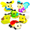 Tub Works® Bugs™ Light Up Bath Toys, 6 Pack | Water-Activated Light Up Toys Flash & Change Color | Easy-Grip Baby Girl & Toddler Bath Toys | Glow Bugs