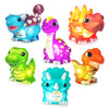 Tub Works® Dinos™ Dinosaur Light Up Bath Toys, 6 Pack | Water-Activated Light Up Toys Flash & Change Color | Easy-Grip Baby & Toddler Bath Toys |
